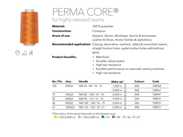 Filo per cucire PolyPoly Perma Core - immagine 5